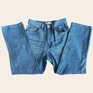 Zara Straight Leg High Rise Jeans